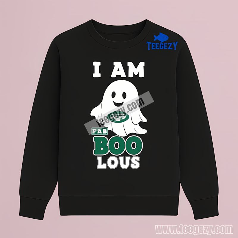 New York Jets Ghost Adult Fan Long Sleeve I Am Fab Boo Lous New York Jets Ghost Adult Fan Long Sleeve I Am Fab Boo Lous