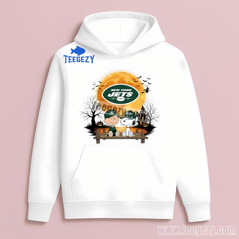 New York Jets Halloween Charlie Brown Snoopy THoodie New York Jets Halloween Charlie Brown Snoopy THoodie