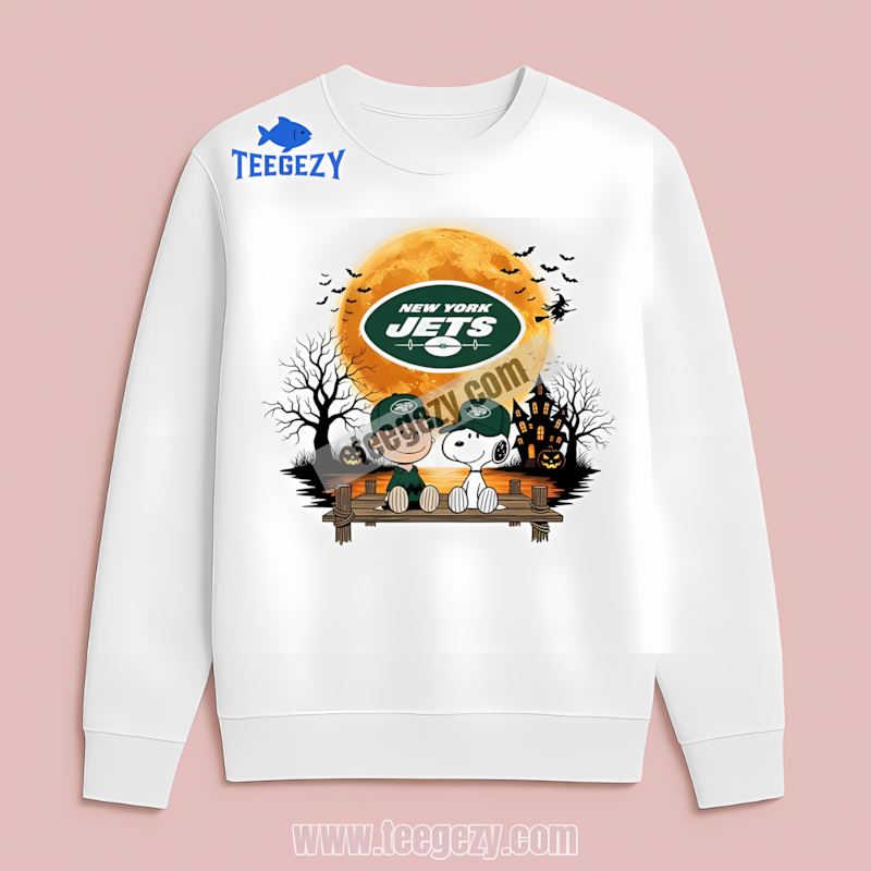 New York Jets Halloween Charlie Brown Snoopy TLong Sleeve New York Jets Halloween Charlie Brown Snoopy TLong Sleeve