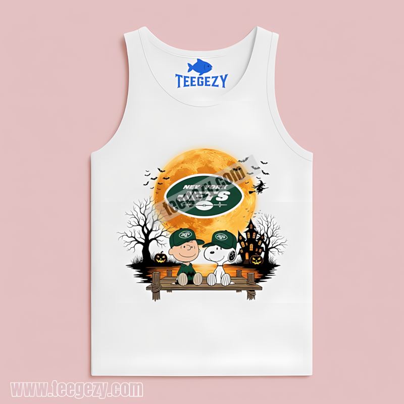 New York Jets Halloween Charlie Brown Snoopy TTanktop New York Jets Halloween Charlie Brown Snoopy TTanktop