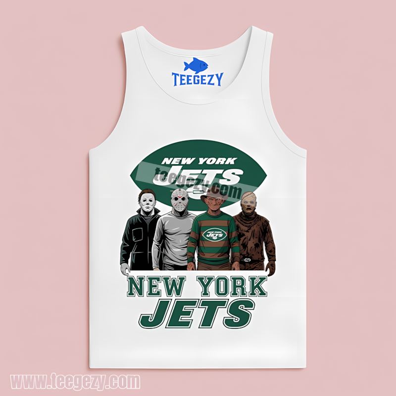 New York Jets Halloween Horror Killers Fan Tanktop New York Jets Halloween Horror Killers Fan Tanktop