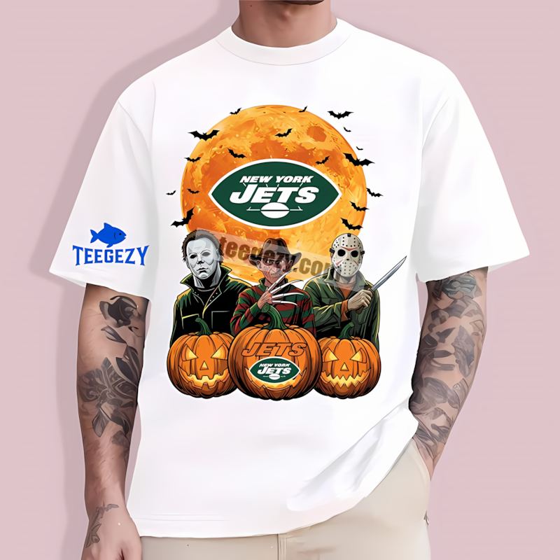 New York Jets Halloween Unisex TT-Shirt Jason Michael Freddy New York Jets Halloween Unisex TT-Shirt Jason Michael Freddy