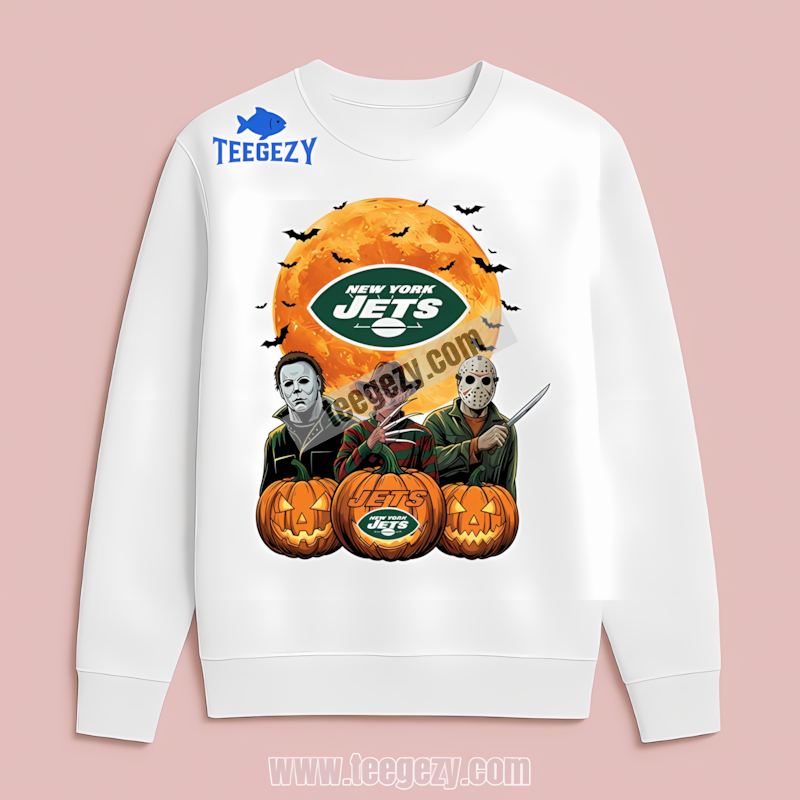 New York Jets Halloween Unisex TLong Sleeve Jason Michael Freddy New York Jets Halloween Unisex TLong Sleeve Jason Michael Freddy