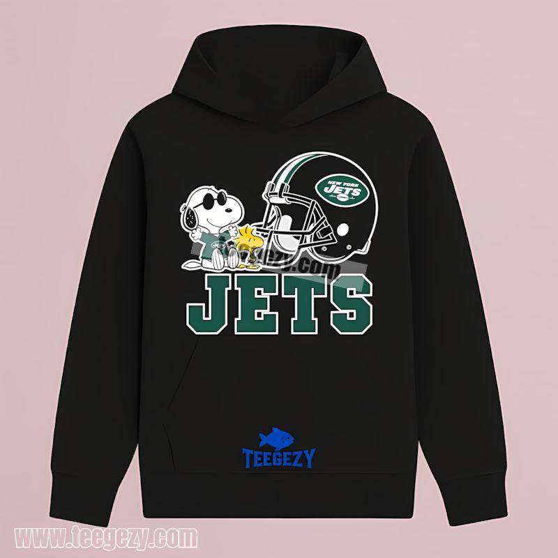 New York Jets Helmet Fan Hoodie With Snoopy Woodstock New York Jets Helmet Fan Hoodie With Snoopy Woodstock