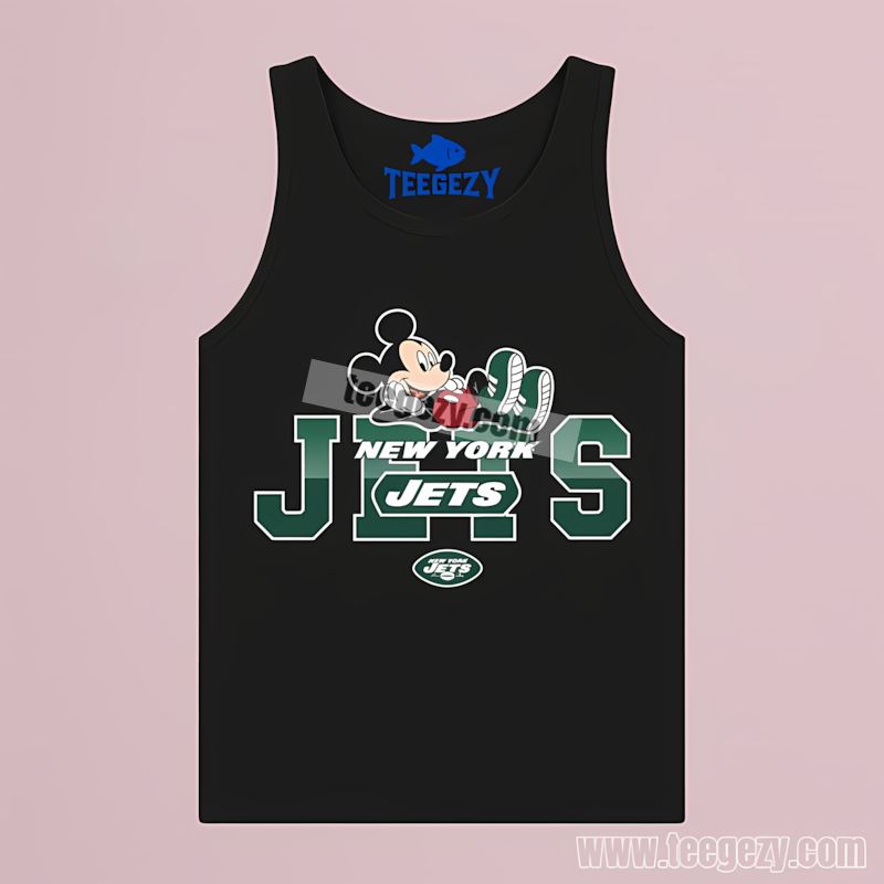New York Jets Mickey Mouse Relaxed Fit Color Tanktop New York Jets Mickey Mouse Relaxed Fit Color Tanktop