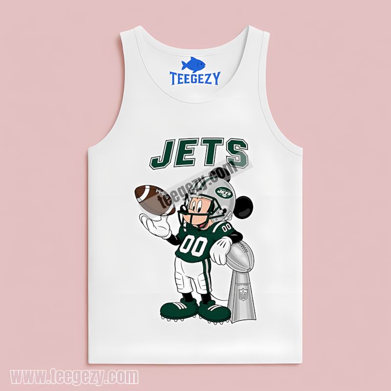 New York Jets Mickey Super Bowl Long Sleeve Tanktop New York Jets Mickey Super Bowl Long Sleeve Tanktop