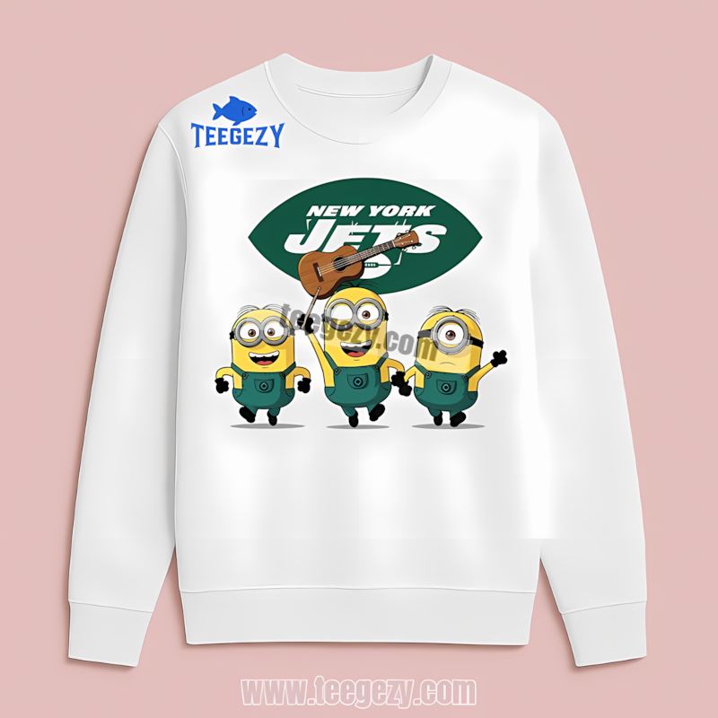 New York Jets Minions Fan Long Sleeve New York Jets Minions Fan Long Sleeve
