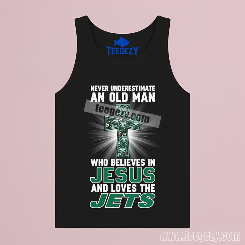 New York Jets Never Underestimate Jesus Statement Tanktop New York Jets Never Underestimate Jesus Statement Tanktop