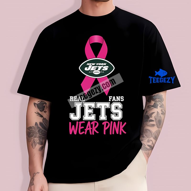 New York Jets Pink Breast Cancer Awareness Drifit T-Shirt New York Jets Pink Breast Cancer Awareness Drifit T-Shirt