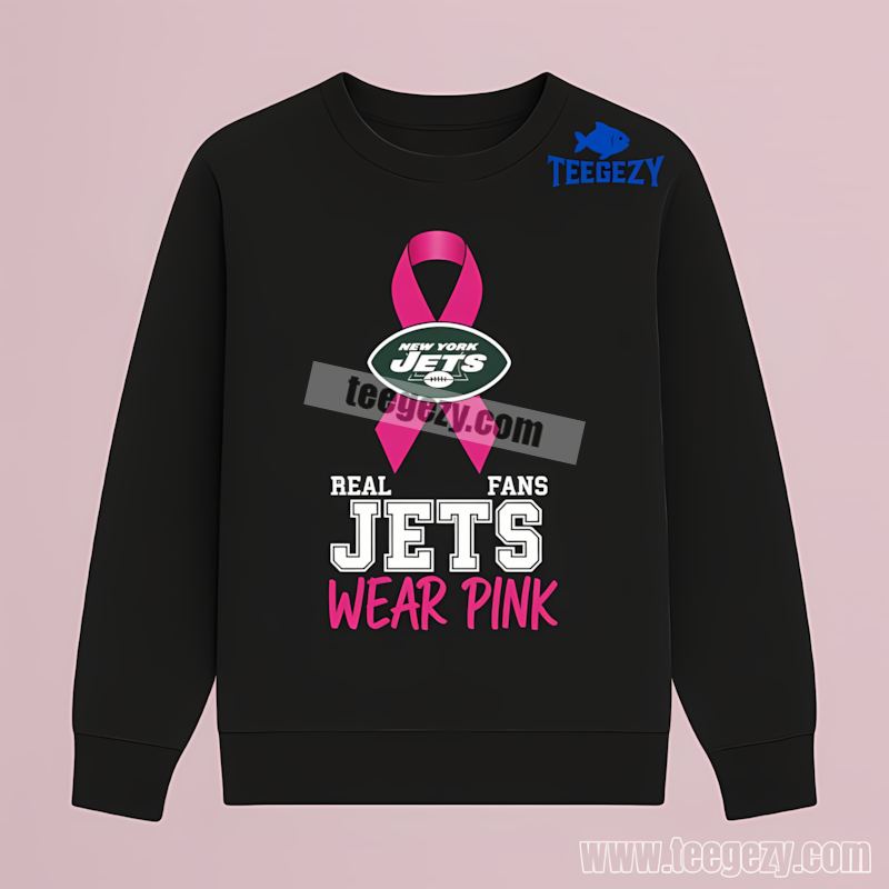 New York Jets Pink Breast Cancer Awareness Drifit Long Sleeve New York Jets Pink Breast Cancer Awareness Drifit Long Sleeve