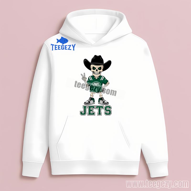 New York Jets Skeleton Cowboy Crewneck THoodie New York Jets Skeleton Cowboy Crewneck THoodie