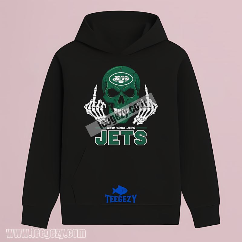 New York Jets Skull Middle Finger Fan Hoodie New York Jets Skull Middle Finger Fan Hoodie