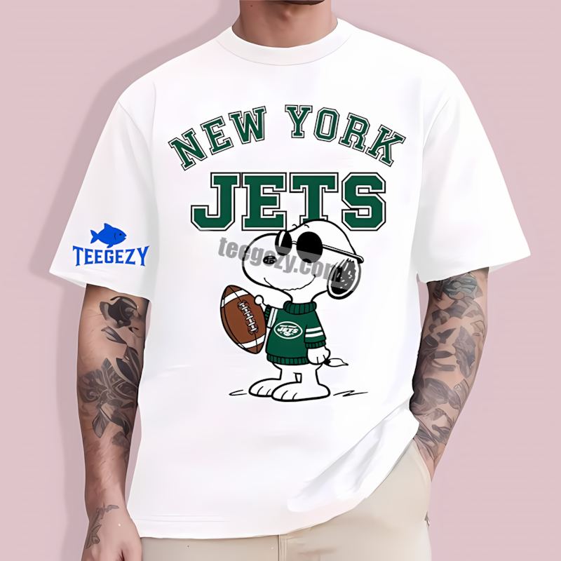 New York Jets Snoopy Comfort Colors Fan TT-Shirt New York Jets Snoopy Comfort Colors Fan TT-Shirt