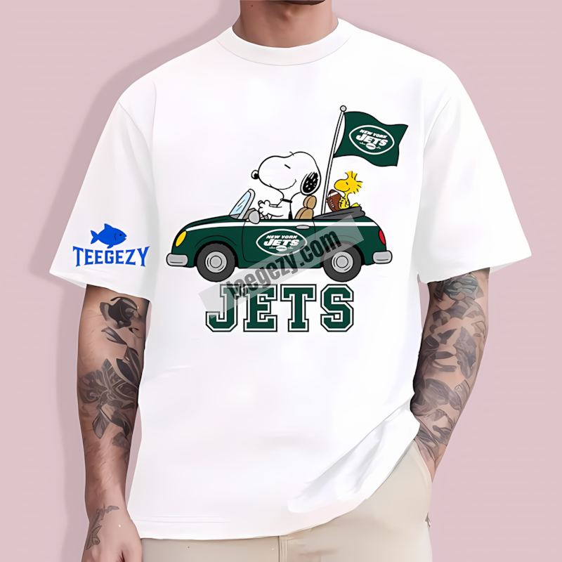 New York Jets Snoopy Funny Fan Tee New York Jets Snoopy Funny Fan Tee