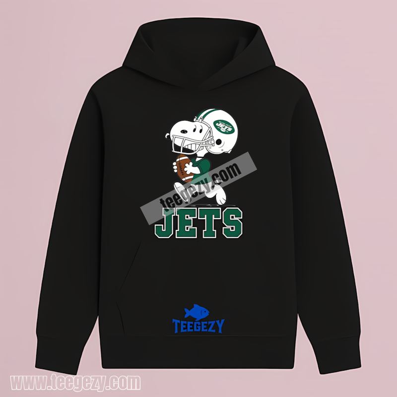 New York Jets Snoopy Mens Football Running THoodie New York Jets Snoopy Mens Football Running THoodie