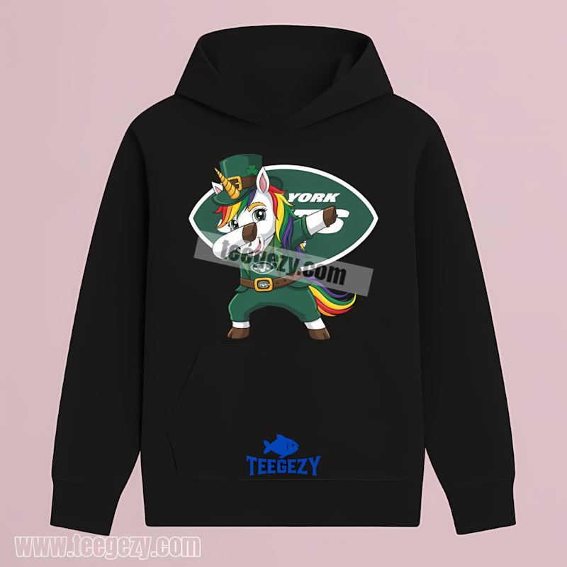 New York Jets St Patricks Day Dabbing Unicorn Hoodie New York Jets St Patricks Day Dabbing Unicorn Hoodie