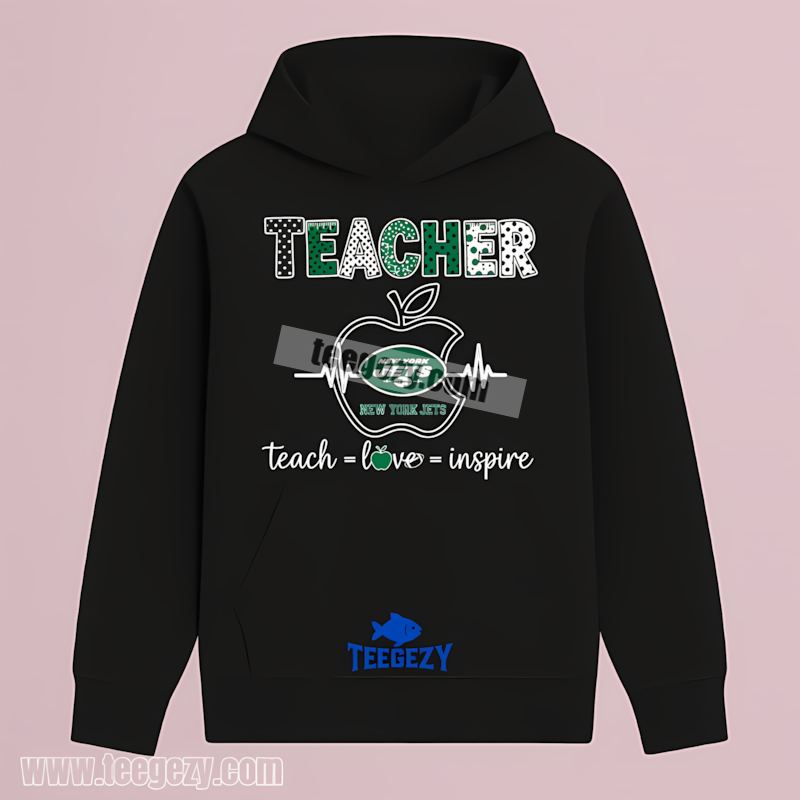 New York Jets Teacher Apple Inspire Cool THoodie New York Jets Teacher Apple Inspire Cool THoodie