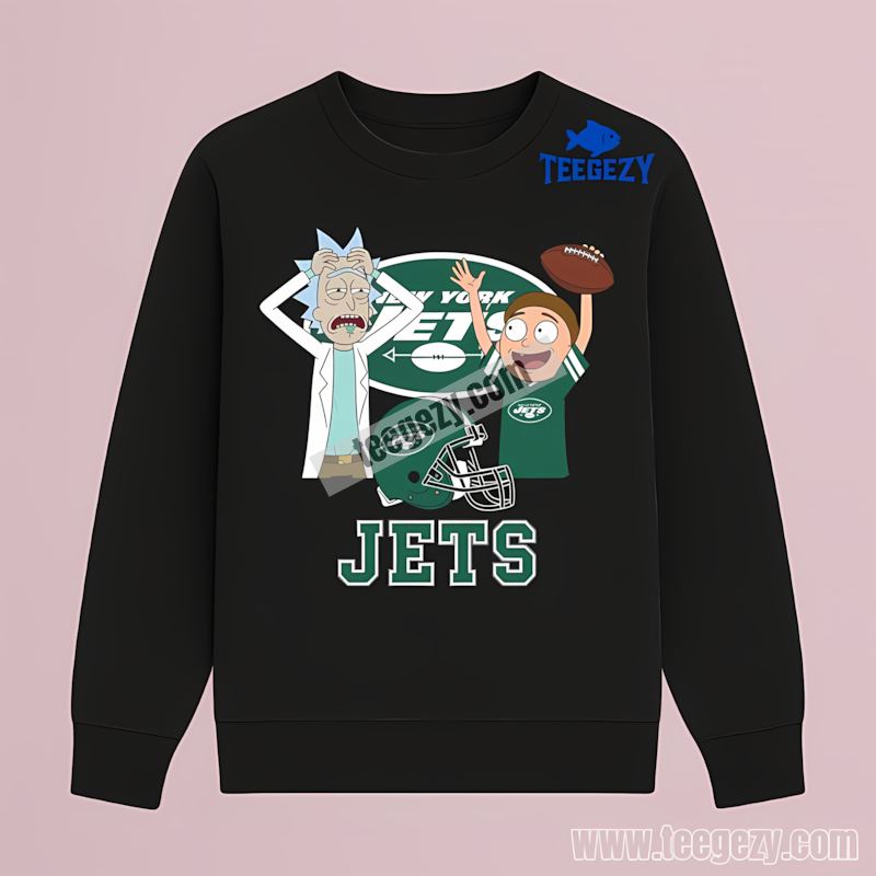 New York Jets Vs Rick And Morty Fan Long Sleeve New York Jets Vs Rick And Morty Fan Long Sleeve