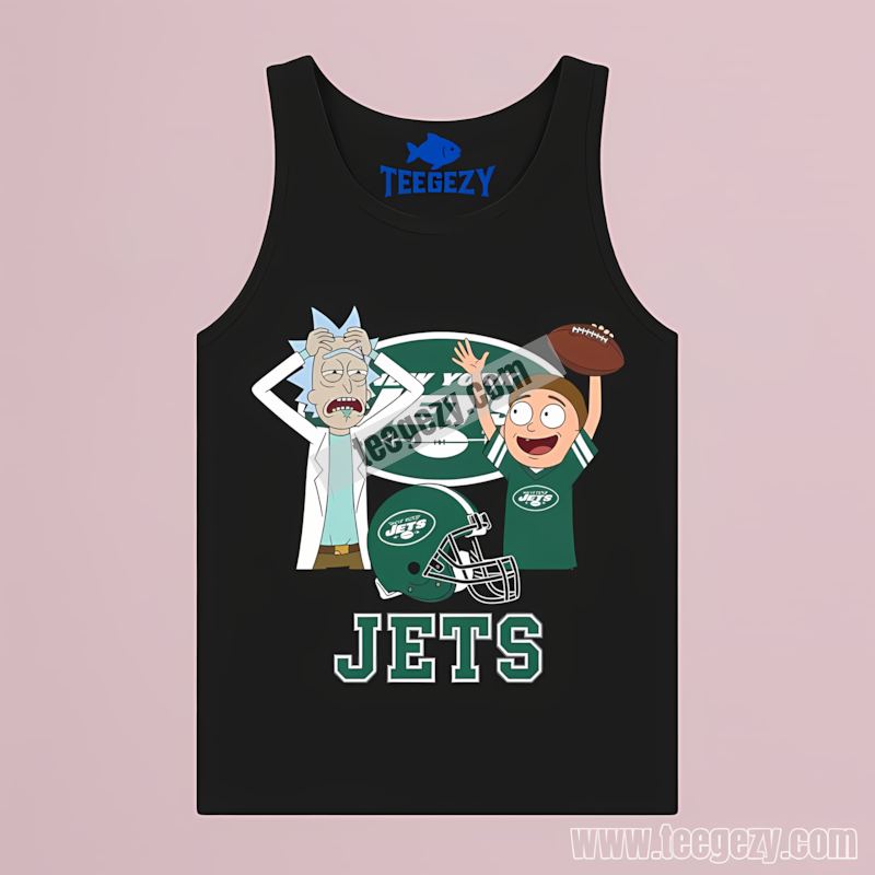 New York Jets Vs Rick And Morty Fan Tanktop New York Jets Vs Rick And Morty Fan Tanktop