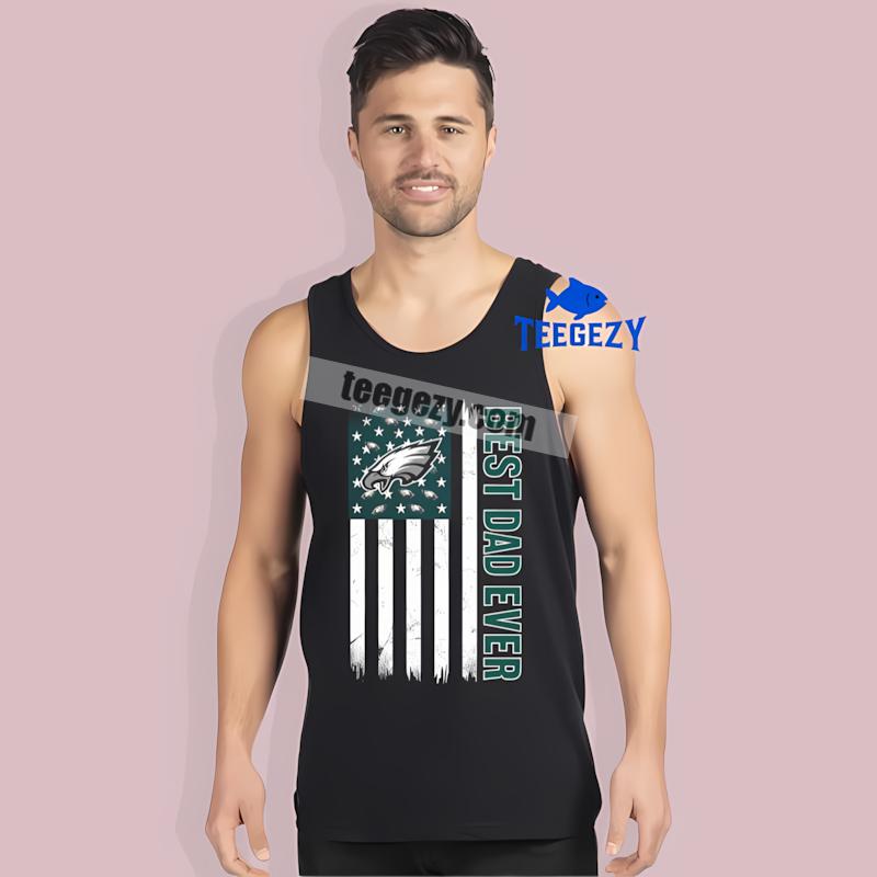 Philadelphia Eagles Best Dad Ever American Flag Tanktop For Women Philadelphia Eagles Best Dad Ever American Flag Tanktop For Women