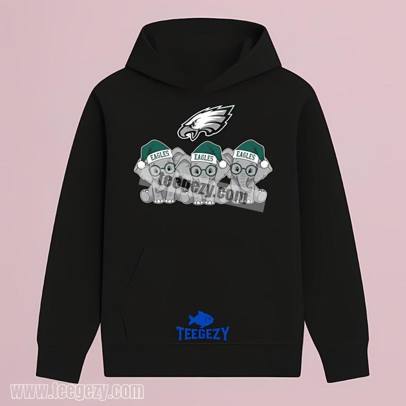Philadelphia Eagles Christmas Elephants Hoodie Printing Philadelphia Eagles Christmas Elephants Hoodie Printing