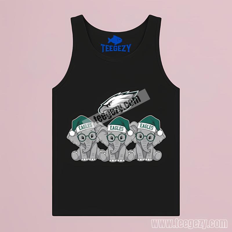 Philadelphia Eagles Christmas Elephants Tanktop Printing Philadelphia Eagles Christmas Elephants Tanktop Printing