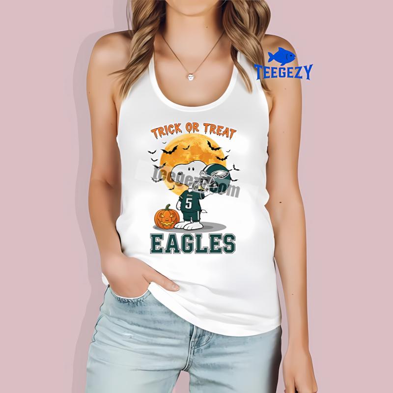 Philadelphia Eagles Halloween Snoopy Trick Or Treat Tanktop Philadelphia Eagles Halloween Snoopy Trick Or Treat Tanktop