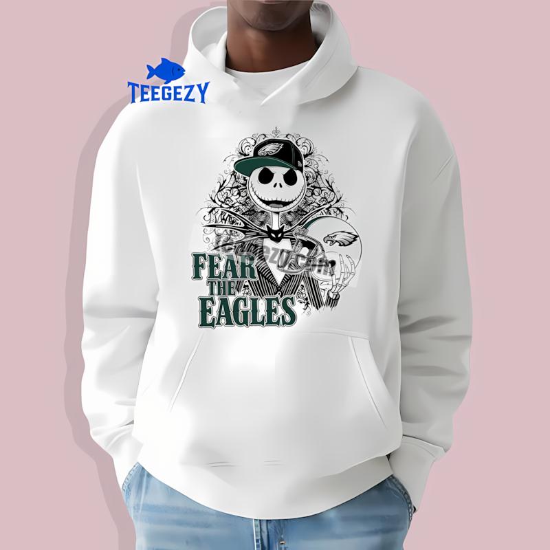 Philadelphia Eagles Jack Skellington Fear The Funny Hoodie Philadelphia Eagles Jack Skellington Fear The Funny Hoodie