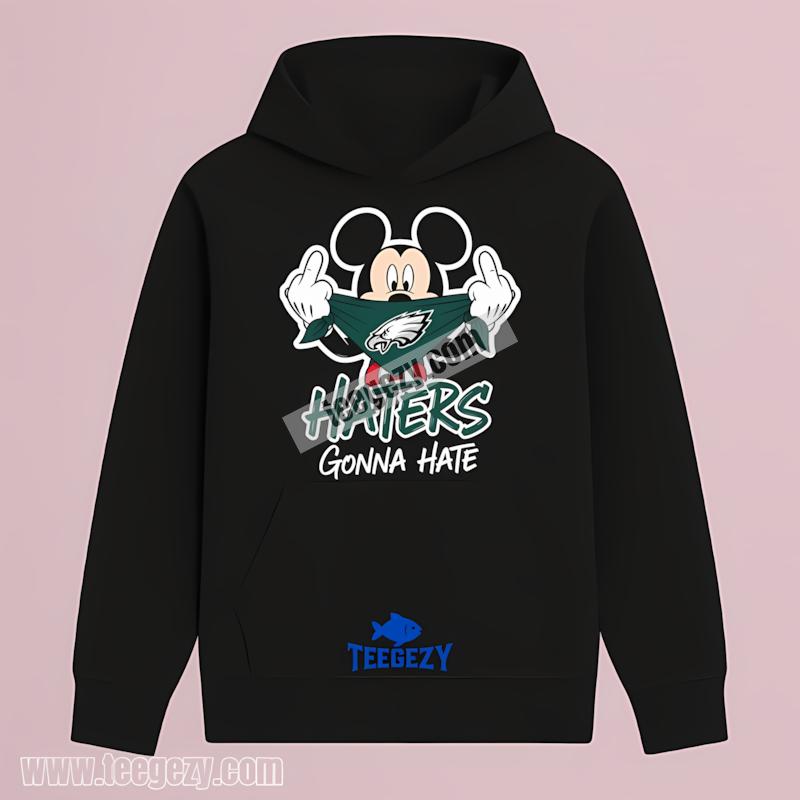 Philadelphia Eagles Mickey Haters Gonna Hate Mens Hoodie Philadelphia Eagles Mickey Haters Gonna Hate Mens Hoodie