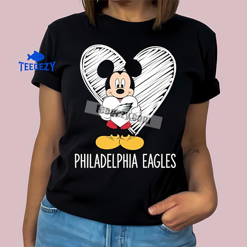 Philadelphia Eagles Mickey Heart T-Shirt Design Online Philadelphia Eagles Mickey Heart T-Shirt Design Online