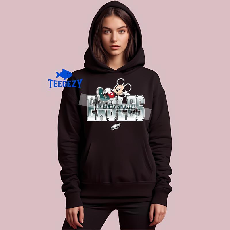 Philadelphia Eagles Mickey Mouse Relaxed Regular Hoodie Philadelphia Eagles Mickey Mouse Relaxed Regular Hoodie