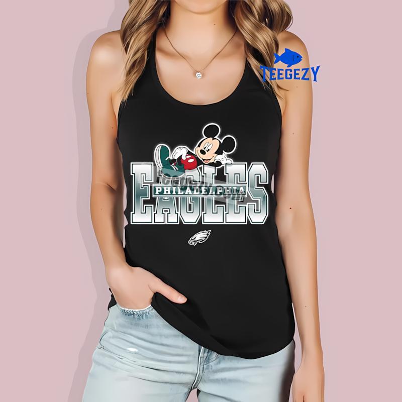 Philadelphia Eagles Mickey Mouse Relaxed Regular Tanktop Philadelphia Eagles Mickey Mouse Relaxed Regular Tanktop