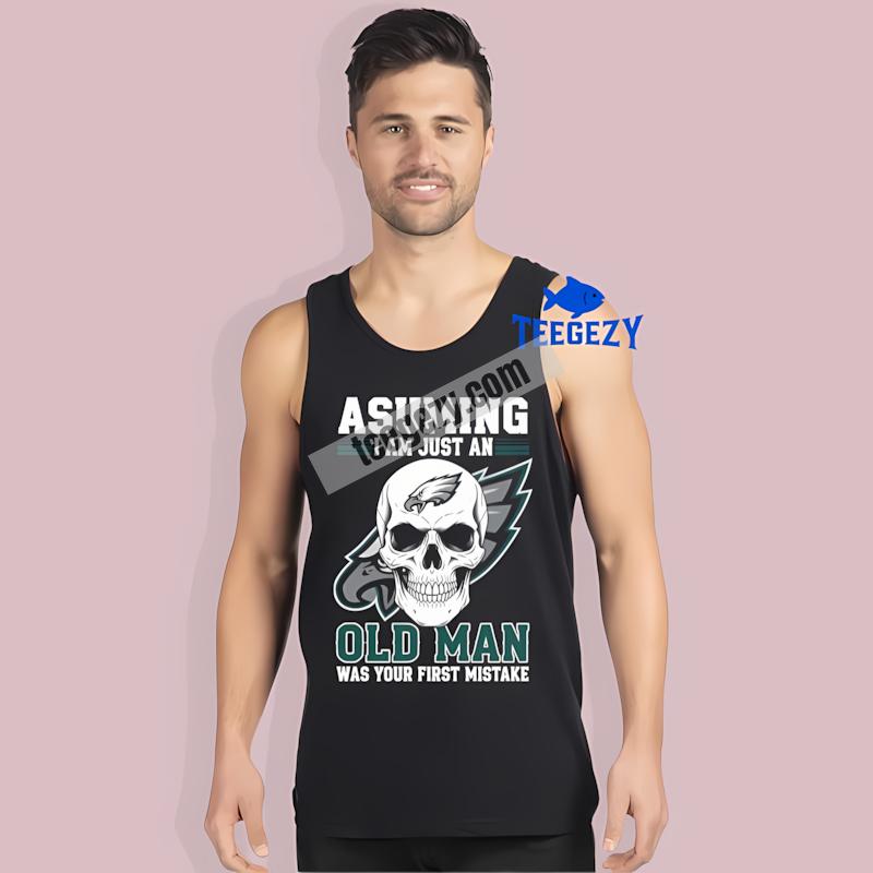 Philadelphia Eagles Skull Assuming I Am Just An Old Man Retro Tanktop Philadelphia Eagles Skull Assuming I Am Just An Old Man Retro Tanktop