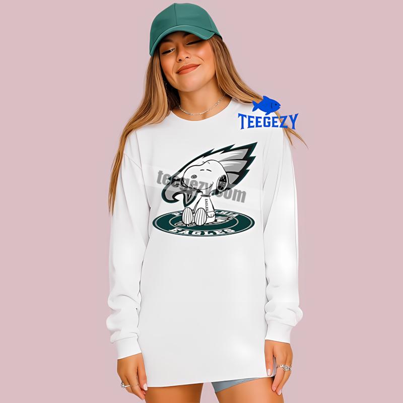 Philadelphia Eagles Snoopy Tattoo Logo On Arm Casual Long Sleeve Philadelphia Eagles Snoopy Tattoo Logo On Arm Casual Long Sleeve