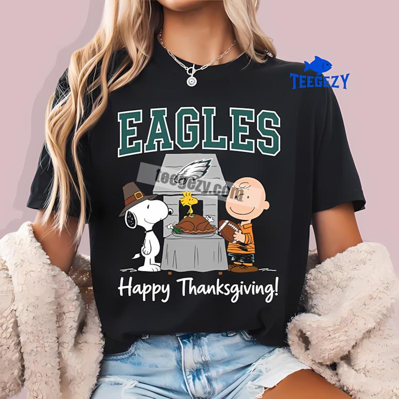 Philadelphia Eagles Snoopy Thanksgiving Casual Shirt