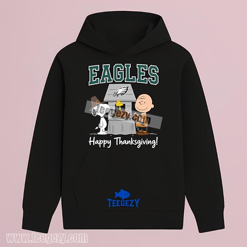 Philadelphia Eagles Snoopy Thanksgiving Casual Hoodie Philadelphia Eagles Snoopy Thanksgiving Casual Hoodie