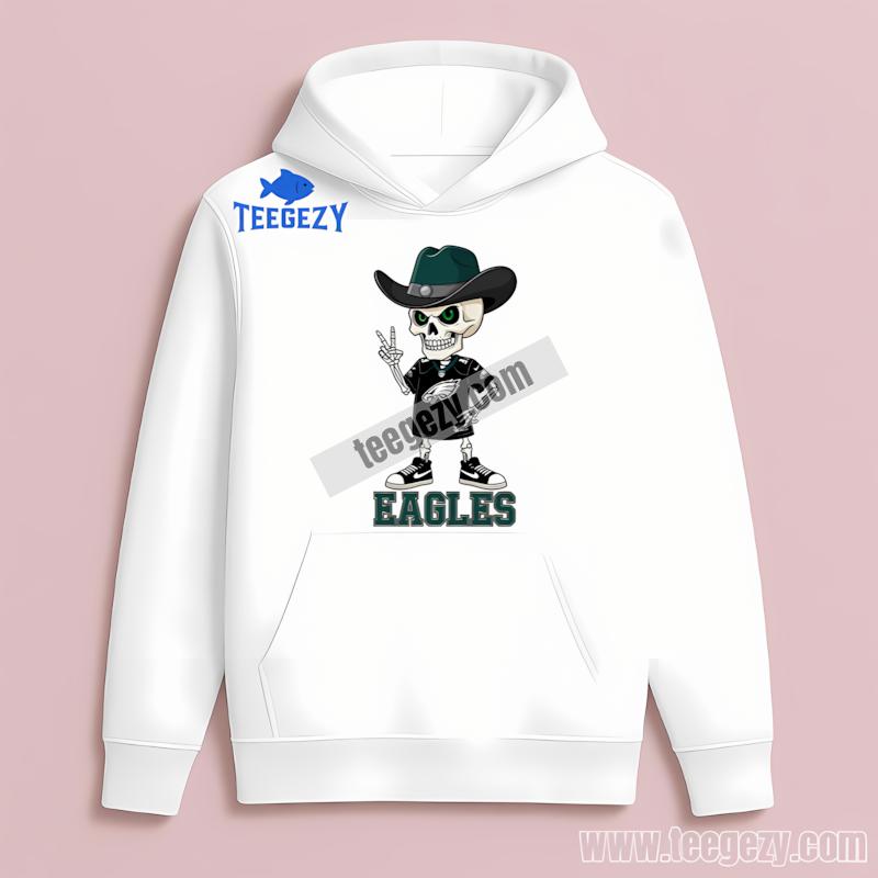 Philadelphia Eagles Spooky Skeleton Cool Hoodie Philadelphia Eagles Spooky Skeleton Cool Hoodie