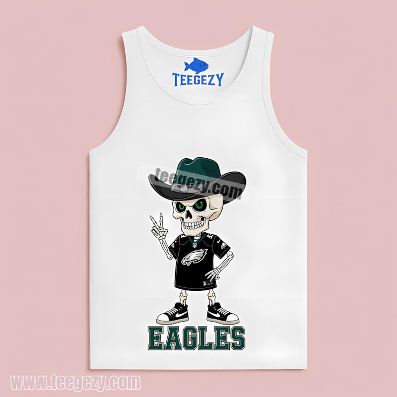 Philadelphia Eagles Spooky Skeleton Cool Tanktop Philadelphia Eagles Spooky Skeleton Cool Tanktop