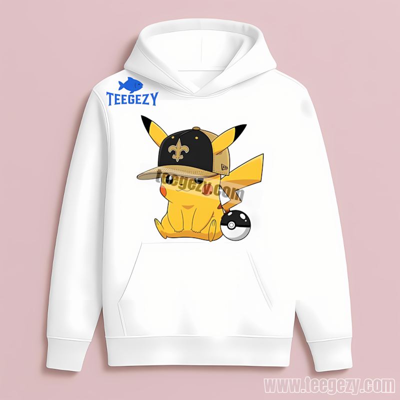 Pikachu New Orleans Saints Fan Hoodie Pikachu New Orleans Saints Fan Hoodie