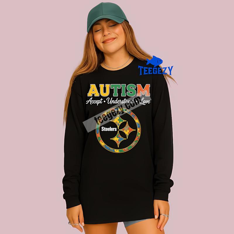 Pittsburgh SLong Sleevelers Autism Awareness Accept Understand Love Shirt Pittsburgh SLong Sleevelers Autism Awareness Accept Understand Love Shirt