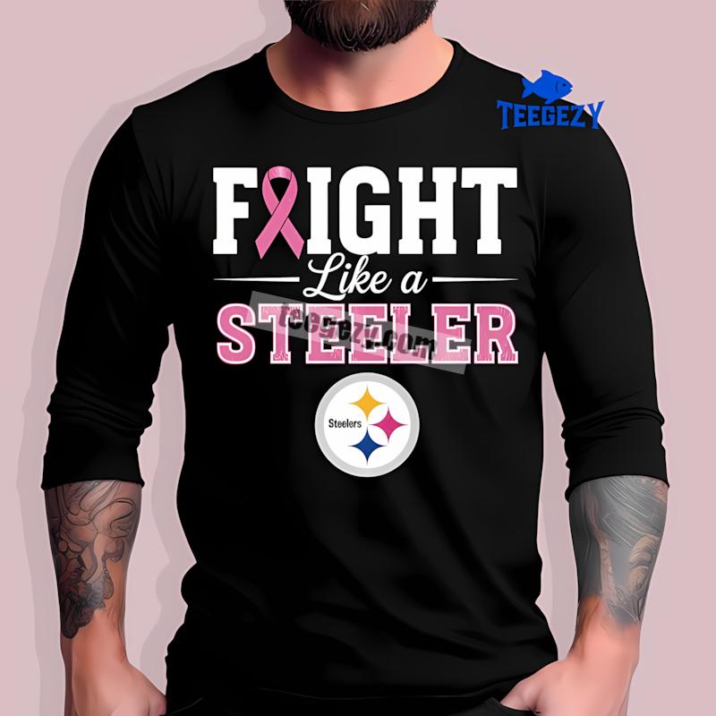 Pittsburgh SLong Sleevelers Breast Cancer Awareness Fight Like Best Shirt Pittsburgh SLong Sleevelers Breast Cancer Awareness Fight Like Best Shirt