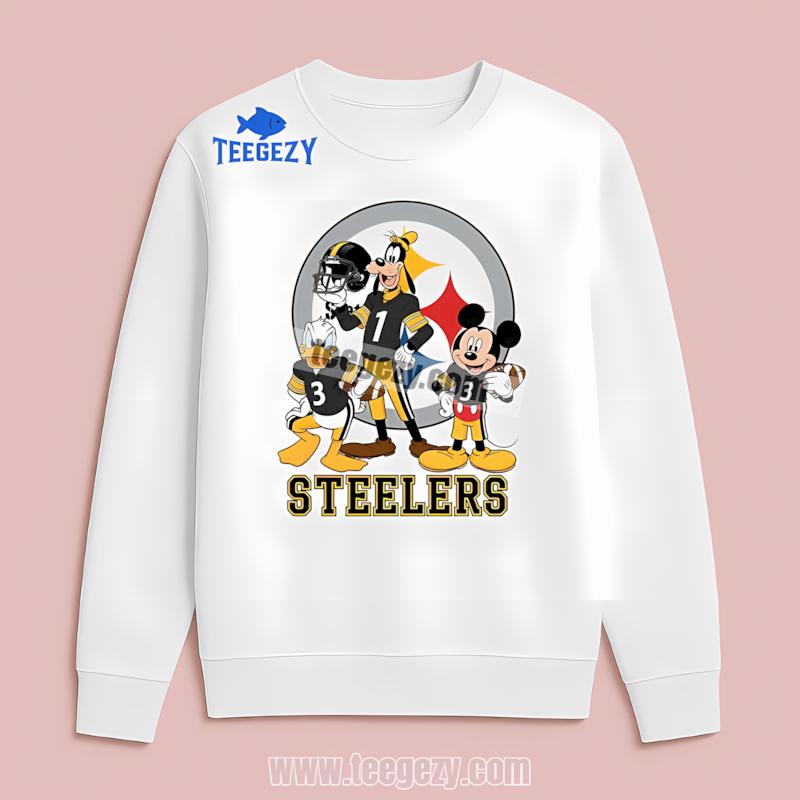 Pittsburgh SLong Sleevelers Disney Mickey Donald Goofy Classic Shirt Pittsburgh SLong Sleevelers Disney Mickey Donald Goofy Classic Shirt