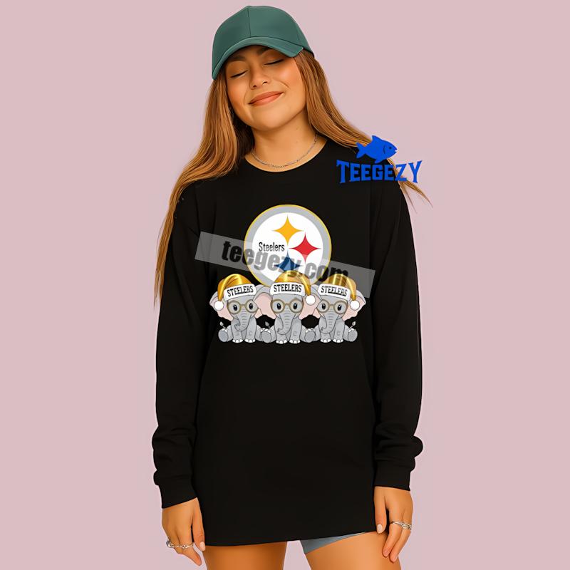 Pittsburgh SLong Sleevelers Elephants Christmas Shirt Printing Pittsburgh SLong Sleevelers Elephants Christmas Shirt Printing