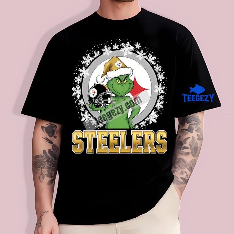 Pittsburgh ST-Shirtlers Grinch Holding Helmet Retro Shirt Pittsburgh ST-Shirtlers Grinch Holding Helmet Retro Shirt
