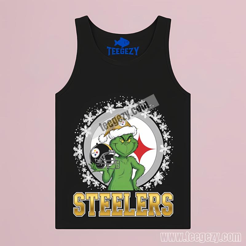 Pittsburgh STanktoplers Grinch Holding Helmet Retro Shirt Pittsburgh STanktoplers Grinch Holding Helmet Retro Shirt