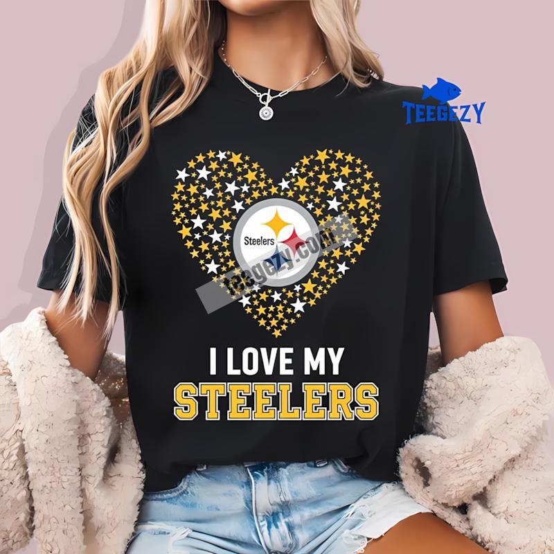 Pittsburgh ST-Shirtlers I Love My Steelers Heart Cotton Shirt Pittsburgh ST-Shirtlers I Love My Steelers Heart Cotton Shirt