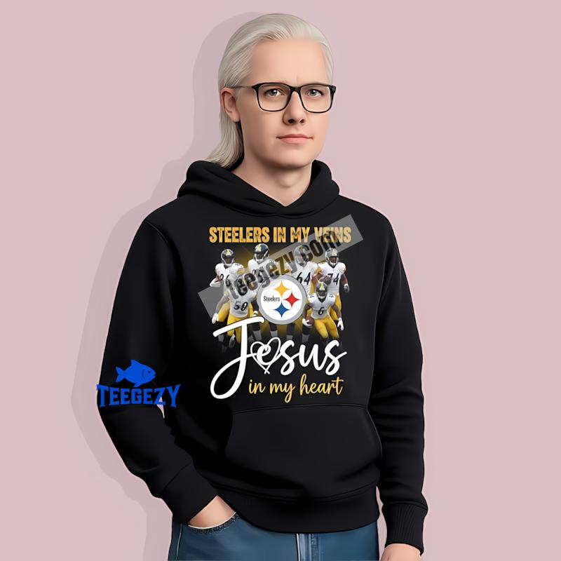 Pittsburgh SHoodielers In My Veins Jesus In My Heart Custom Shirt Pittsburgh SHoodielers In My Veins Jesus In My Heart Custom Shirt