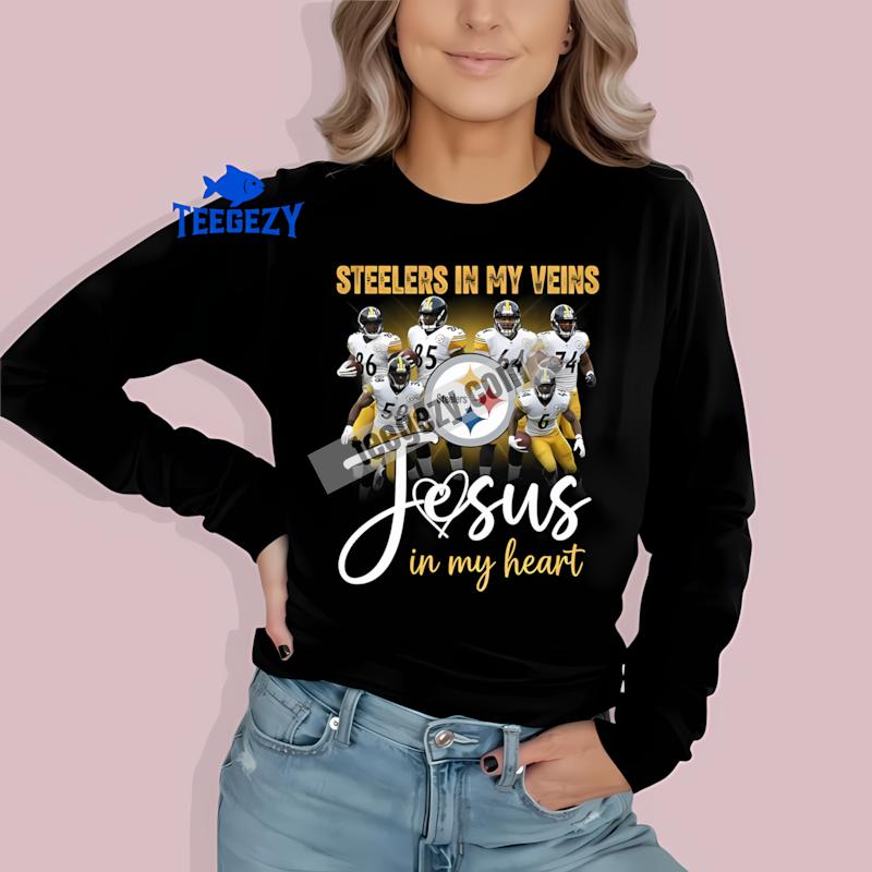 Pittsburgh SLong Sleevelers In My Veins Jesus In My Heart Custom Shirt Pittsburgh SLong Sleevelers In My Veins Jesus In My Heart Custom Shirt