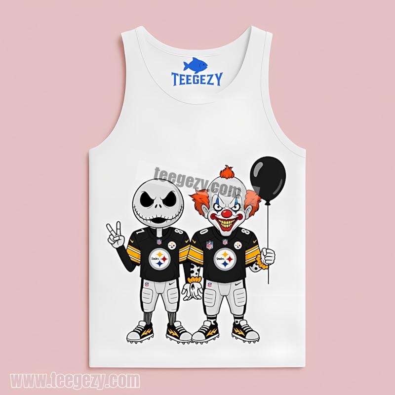 Pittsburgh STanktoplers Jack Skellington Pennywise Halloween Shirt Pittsburgh STanktoplers Jack Skellington Pennywise Halloween Shirt