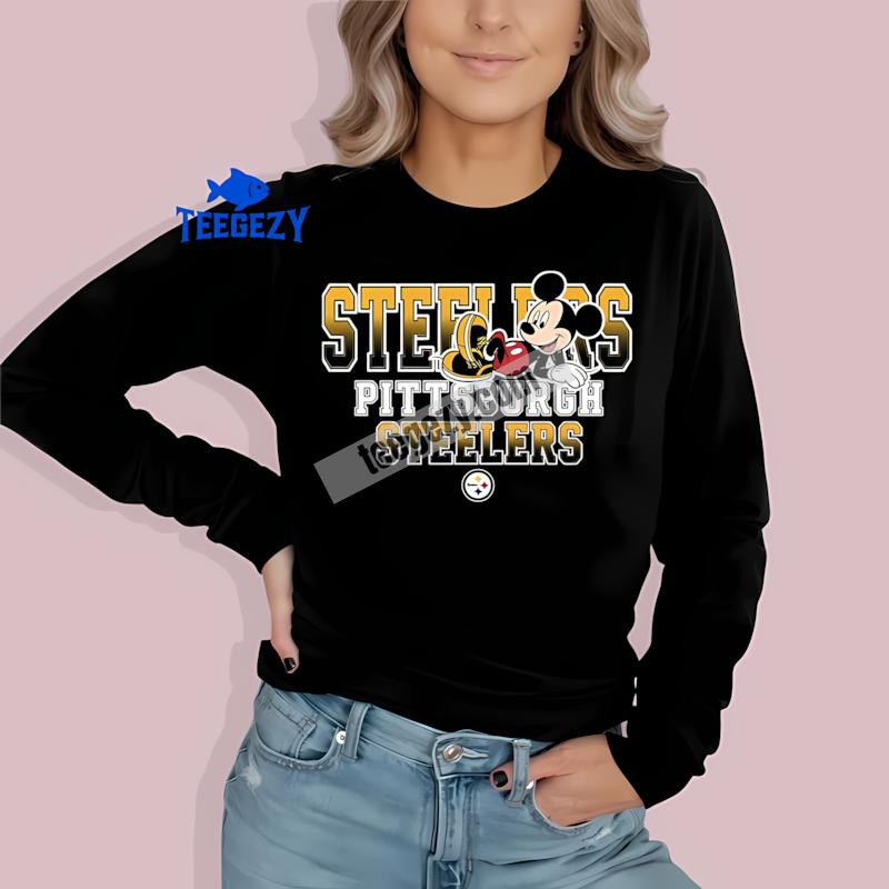 Pittsburgh SLong Sleevelers Mickey Mouse Relaxed Regular Shirt Pittsburgh SLong Sleevelers Mickey Mouse Relaxed Regular Shirt